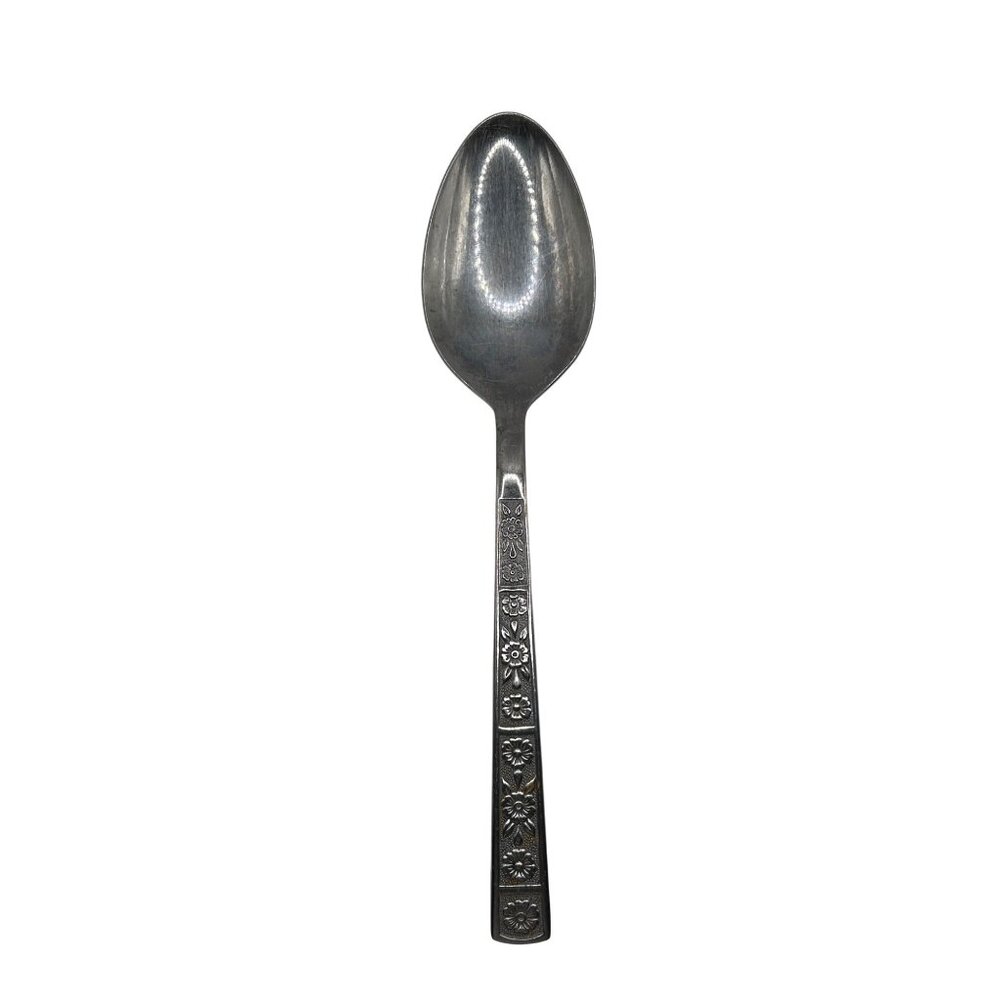 Imperial Intl Stainless Steel Spoon With Floral Handle Design flatware